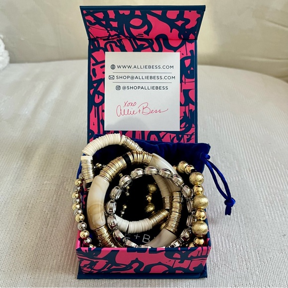 ALLIE + BESS She's a Rich Girl Stack Bracelet Set (BRAND NEW) - Picture 4 of 10